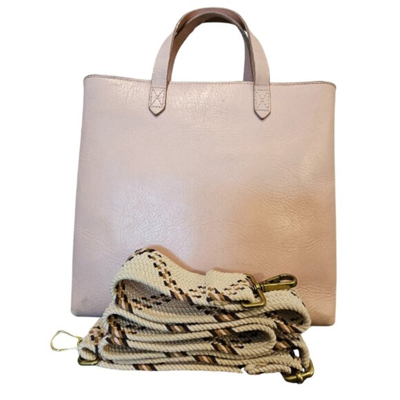 Madewell Small Blush Pink Transport Tote zip top shoulder bag & cross body strap - Picture 5 of 11